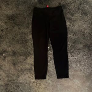 Large, black Spanx jean pants